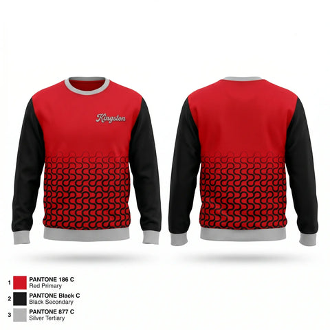 Crew Neck Sweatshirt, Kingston, Cross Country, Teamtime, Team time, sublimation, custom sports apparel, team uniforms, spirit wear, spiritwear, sports uniforms, custom shirts, team store, custom team store, fundraiser sports, apparel fundraiser