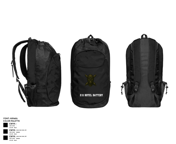 Gear Bag, 2/11 Hotel battery, Marines, Teamtime, Team time, sublimation, custom sports apparel, team uniforms, spirit wear, spiritwear, sports uniforms, custom shirts, team store, custom team store, fundraiser sports, apparel fundraiser