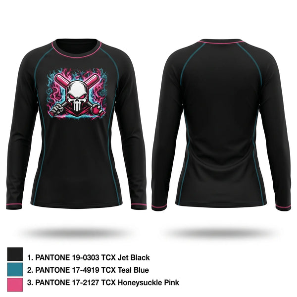 Long Sleeve Performance Shirt, Chicago Heights Punishers, Softball, Teamtime, Team time, sublimation, custom sports apparel, team uniforms, spirit wear, spiritwear, sports uniforms, custom shirts, team store, custom team store, fundraiser sports, apparel fundraiser
