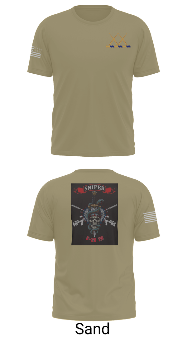 Short Sleeve Performance Shirt, 5-20 Infantry, Sniper section, Army, Teamtime, Team time, sublimation, custom sports apparel, team uniforms, spirit wear, spiritwear, sports uniforms, custom shirts, team store, custom team store, fundraiser sports, apparel fundraiser
