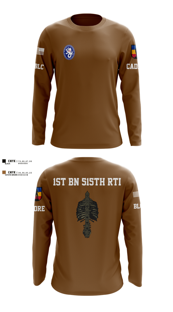 Long Sleeve Performance Shirt, 1st BN 515th RTI, Army, Teamtime, Team time, sublimation, custom sports apparel, team uniforms, spirit wear, spiritwear, sports uniforms, custom shirts, team store, custom team store, fundraiser sports, apparel fundraiser