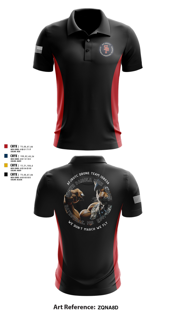 Short Sleeve Performance Polo, AFJROTC MS-081 DRONE TEAM, , Teamtime, Team time, sublimation, custom sports apparel, team uniforms, spirit wear, spiritwear, sports uniforms, custom shirts, team store, custom team store, fundraiser sports, apparel fundraiser