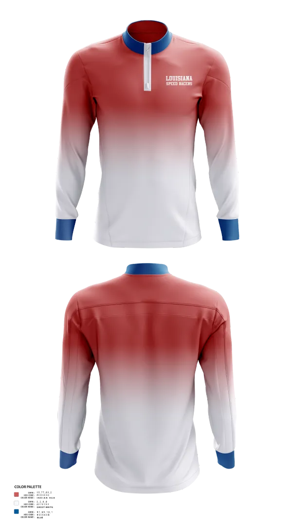 Quarter Zip Jacket, Louisiana Speed Racers, Track & Field, Teamtime, Team time, sublimation, custom sports apparel, team uniforms, spirit wear, spiritwear, sports uniforms, custom shirts, team store, custom team store, fundraiser sports, apparel fundraiser