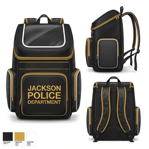 Gear Bag, Jackson Police Department, Police, Teamtime, Team time, sublimation, custom sports apparel, team uniforms, spirit wear, spiritwear, sports uniforms, custom shirts, team store, custom team store, fundraiser sports, apparel fundraiser