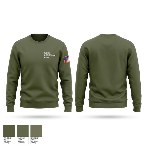 Crew Neck Sweatshirt, west charleston EMS, EMS/EMT, Teamtime, Team time, sublimation, custom sports apparel, team uniforms, spirit wear, spiritwear, sports uniforms, custom shirts, team store, custom team store, fundraiser sports, apparel fundraiser