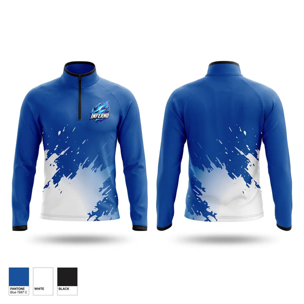 Quarter Zip Jacket, Inferno, Softball, Teamtime, Team time, sublimation, custom sports apparel, team uniforms, spirit wear, spiritwear, sports uniforms, custom shirts, team store, custom team store, fundraiser sports, apparel fundraiser
