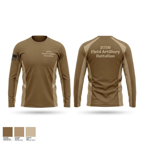 Long Sleeve Performance Shirt, 2-150 Field Artillery Battalion, National Guard, Teamtime, Team time, sublimation, custom sports apparel, team uniforms, spirit wear, spiritwear, sports uniforms, custom shirts, team store, custom team store, fundraiser sports, apparel fundraiser