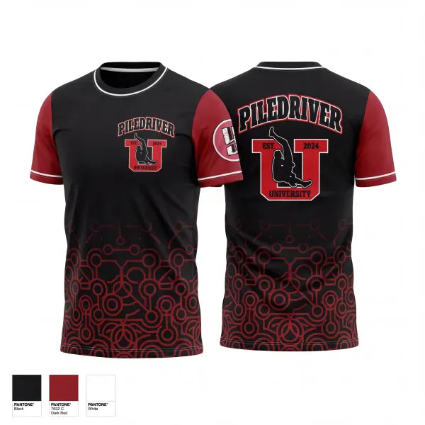 Short Sleeve Performance Shirt, Piledriver University, Wrestling, Teamtime, Team time, sublimation, custom sports apparel, team uniforms, spirit wear, spiritwear, sports uniforms, custom shirts, team store, custom team store, fundraiser sports, apparel fundraiser