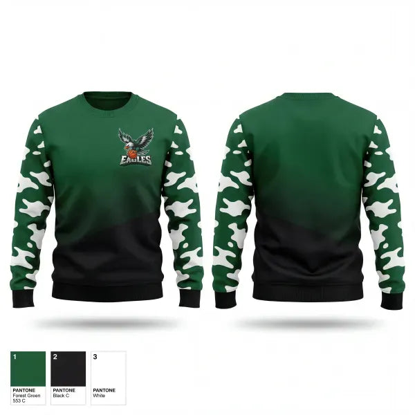 Crew Neck Sweatshirt, Eagles, Men's Basketball, Teamtime, Team time, sublimation, custom sports apparel, team uniforms, spirit wear, spiritwear, sports uniforms, custom shirts, team store, custom team store, fundraiser sports, apparel fundraiser