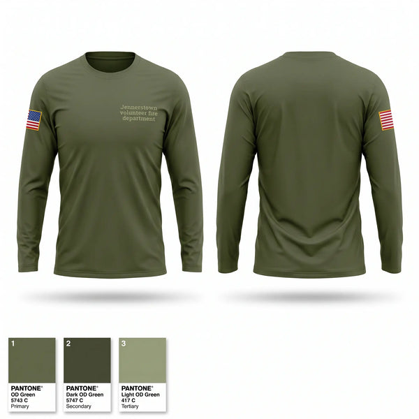 Long Sleeve Performance Shirt, Jennerstown volunteer fire department, Fire Department, Teamtime, Team time, sublimation, custom sports apparel, team uniforms, spirit wear, spiritwear, sports uniforms, custom shirts, team store, custom team store, fundraiser sports, apparel fundraiser