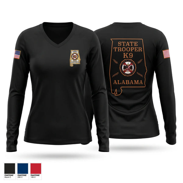 Womens Long Sleeve Vneck Shirt, ALEA 2.0, Police, Teamtime, Team time, sublimation, custom sports apparel, team uniforms, spirit wear, spiritwear, sports uniforms, custom shirts, team store, custom team store, fundraiser sports, apparel fundraiser