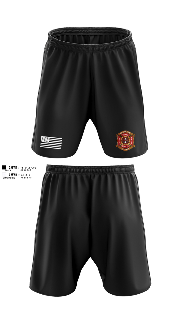 Athletic Shorts With Pockets, Monroe Fire Rescue, Fire Department, Teamtime, Team time, sublimation, custom sports apparel, team uniforms, spirit wear, spiritwear, sports uniforms, custom shirts, team store, custom team store, fundraiser sports, apparel fundraiser