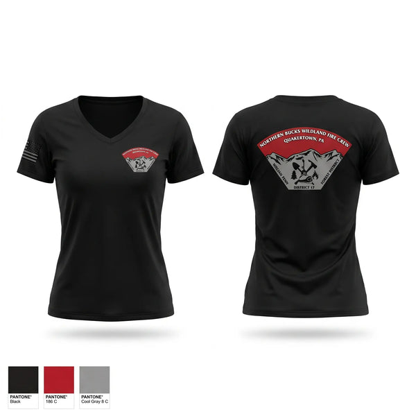 Womens Short Sleeve Vneck Shirt, NBWFC, Fire Department, Teamtime, Team time, sublimation, custom sports apparel, team uniforms, spirit wear, spiritwear, sports uniforms, custom shirts, team store, custom team store, fundraiser sports, apparel fundraiser