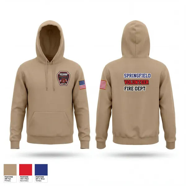 Hoodie, Springfield Volunteer Fire Dept., Fire Department, Teamtime, Team time, sublimation, custom sports apparel, team uniforms, spirit wear, spiritwear, sports uniforms, custom shirts, team store, custom team store, fundraiser sports, apparel fundraiser