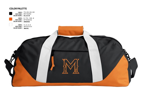 Duffle Bag, MONTVILLE, Baseball, Teamtime, Team time, sublimation, custom sports apparel, team uniforms, spirit wear, spiritwear, sports uniforms, custom shirts, team store, custom team store, fundraiser sports, apparel fundraiser