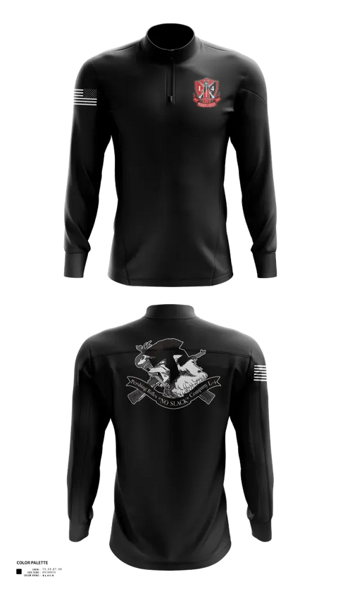 Quarter Zip Jacket, Pershing Rifles, Company L-4, Army, Teamtime, Team time, sublimation, custom sports apparel, team uniforms, spirit wear, spiritwear, sports uniforms, custom shirts, team store, custom team store, fundraiser sports, apparel fundraiser