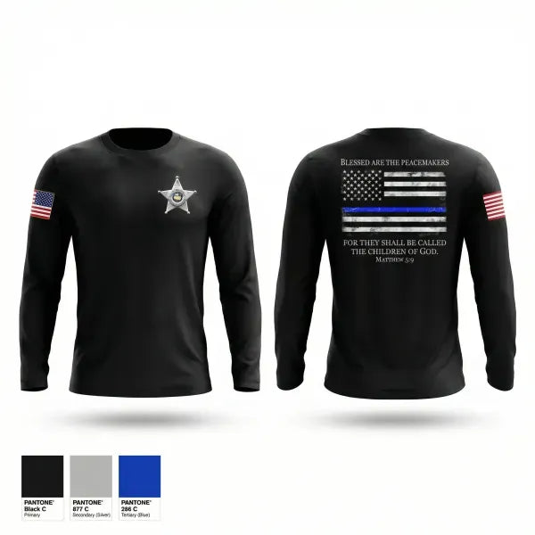 Long Sleeve Performance Shirt, Shelburn Police Department, Police, Teamtime, Team time, sublimation, custom sports apparel, team uniforms, spirit wear, spiritwear, sports uniforms, custom shirts, team store, custom team store, fundraiser sports, apparel fundraiser