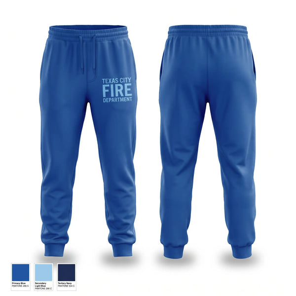 Sweatpants, Texas City Fire Department, Fire Department, Teamtime, Team time, sublimation, custom sports apparel, team uniforms, spirit wear, spiritwear, sports uniforms, custom shirts, team store, custom team store, fundraiser sports, apparel fundraiser