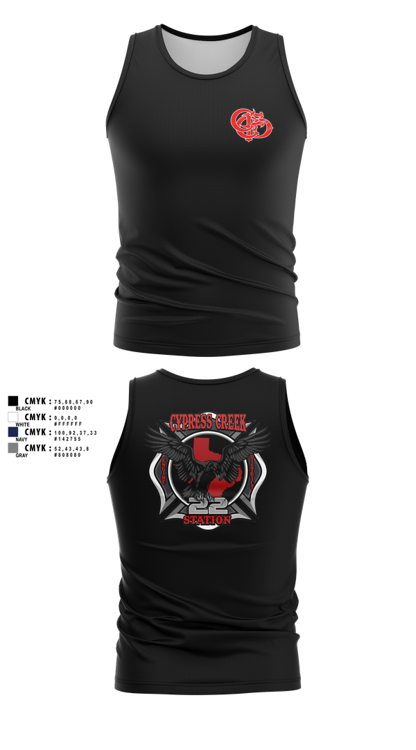 Tank Top, Cy creek fire 22, , Teamtime, Team time, sublimation, custom sports apparel, team uniforms, spirit wear, spiritwear, sports uniforms, custom shirts, team store, custom team store, fundraiser sports, apparel fundraiser