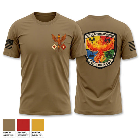 Old School Cotton Feel Shirt, 411th CBRN, Army, Teamtime, Team time, sublimation, custom sports apparel, team uniforms, spirit wear, spiritwear, sports uniforms, custom shirts, team store, custom team store, fundraiser sports, apparel fundraiser