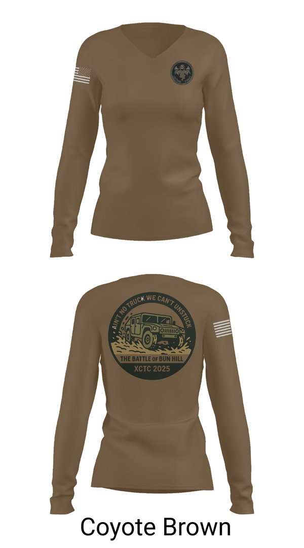 Womens Long Sleeve Vneck Shirt, A 1/111 Field Artillery, , Teamtime, Team time, sublimation, custom sports apparel, team uniforms, spirit wear, spiritwear, sports uniforms, custom shirts, team store, custom team store, fundraiser sports, apparel fundraiser
