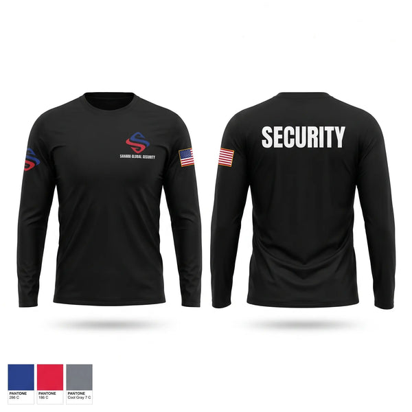 Long Sleeve Performance Shirt, Sahara Global Security, Police, Teamtime, Team time, sublimation, custom sports apparel, team uniforms, spirit wear, spiritwear, sports uniforms, custom shirts, team store, custom team store, fundraiser sports, apparel fundraiser