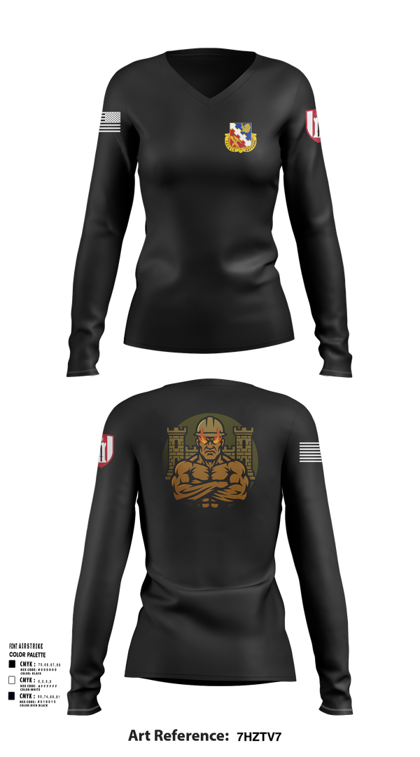 Womens Long Sleeve Vneck Shirt, 317th ECC, Army, Teamtime, Team time, sublimation, custom sports apparel, team uniforms, spirit wear, spiritwear, sports uniforms, custom shirts, team store, custom team store, fundraiser sports, apparel fundraiser