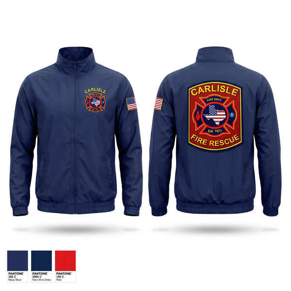 Windbreaker, Carlisle Fire & Rescue, Fire Department, Teamtime, Team time, sublimation, custom sports apparel, team uniforms, spirit wear, spiritwear, sports uniforms, custom shirts, team store, custom team store, fundraiser sports, apparel fundraiser