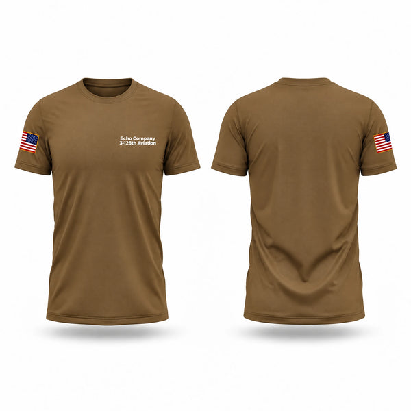 Old School Cotton Feel Shirt, Echo Company 3-126th Aviation, National Guard, Teamtime, Team time, sublimation, custom sports apparel, team uniforms, spirit wear, spiritwear, sports uniforms, custom shirts, team store, custom team store, fundraiser sports, apparel fundraiser