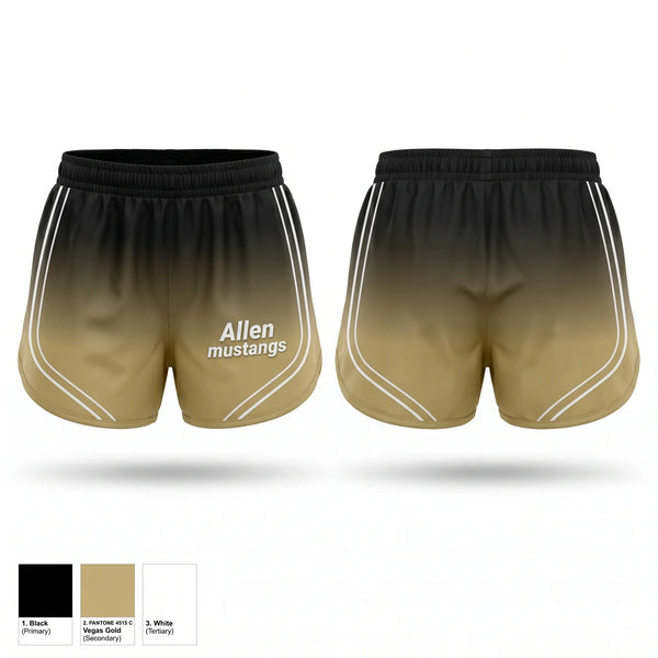 Womens Shorts, Allen mustangs, Cheer, Teamtime, Team time, sublimation, custom sports apparel, team uniforms, spirit wear, spiritwear, sports uniforms, custom shirts, team store, custom team store, fundraiser sports, apparel fundraiser