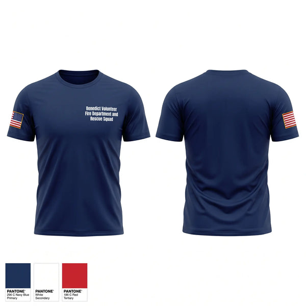 Short Sleeve Performance Shirt, Benedict Volunteer Fire Department and Rescue Squad, Fire Department, Teamtime, Team time, sublimation, custom sports apparel, team uniforms, spirit wear, spiritwear, sports uniforms, custom shirts, team store, custom team store, fundraiser sports, apparel fundraiser