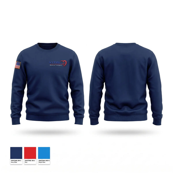 Crew Neck Sweatshirt, Vital Medical, EMS/EMT, Teamtime, Team time, sublimation, custom sports apparel, team uniforms, spirit wear, spiritwear, sports uniforms, custom shirts, team store, custom team store, fundraiser sports, apparel fundraiser