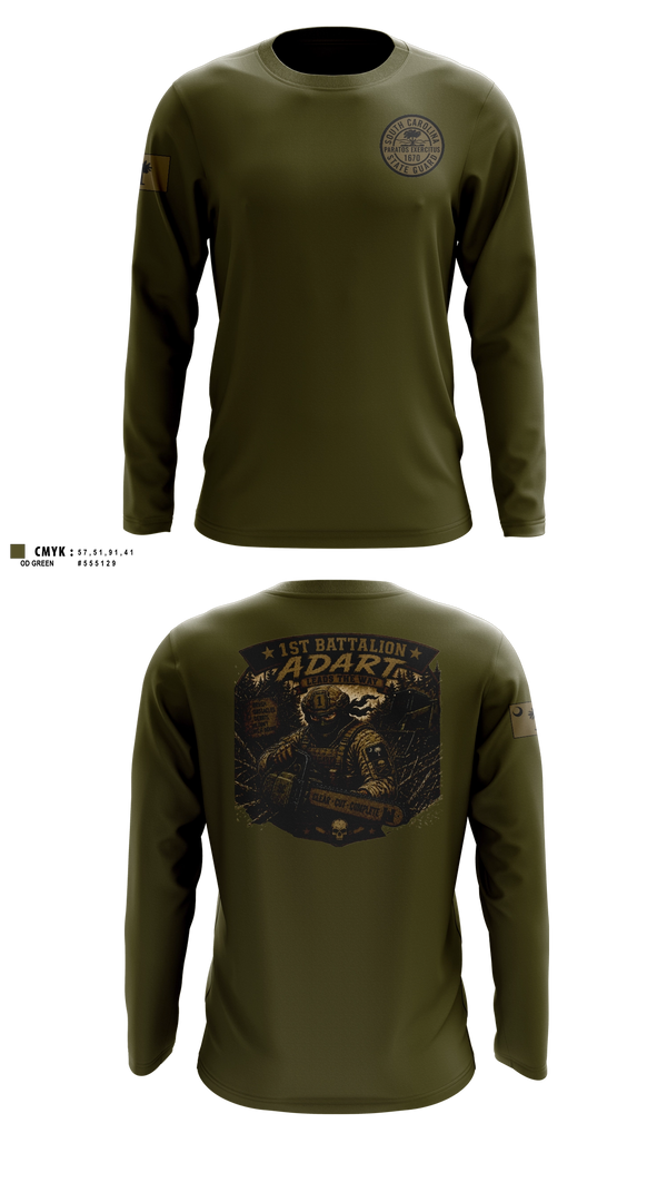 Long Sleeve Performance Shirt, 1st Battalion, National Guard, Teamtime, Team time, sublimation, custom sports apparel, team uniforms, spirit wear, spiritwear, sports uniforms, custom shirts, team store, custom team store, fundraiser sports, apparel fundraiser