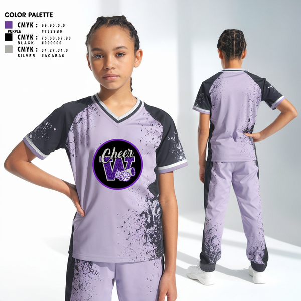 Womens Short Sleeve Vneck Shirt, Soledad Warriors Cheer, Cheer, Teamtime, Team time, sublimation, custom sports apparel, team uniforms, spirit wear, spiritwear, sports uniforms, custom shirts, team store, custom team store, fundraiser sports, apparel fundraiser
