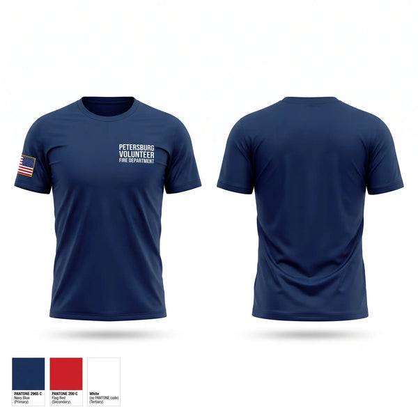 Short Sleeve Performance Shirt, Petersburg Volunteer Fire Department, Fire Department, Teamtime, Team time, sublimation, custom sports apparel, team uniforms, spirit wear, spiritwear, sports uniforms, custom shirts, team store, custom team store, fundraiser sports, apparel fundraiser