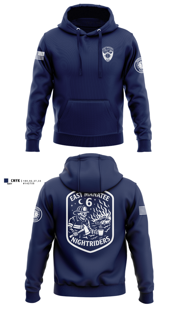 Hoodie, East Manatee, Fire Department, Teamtime, Team time, sublimation, custom sports apparel, team uniforms, spirit wear, spiritwear, sports uniforms, custom shirts, team store, custom team store, fundraiser sports, apparel fundraiser