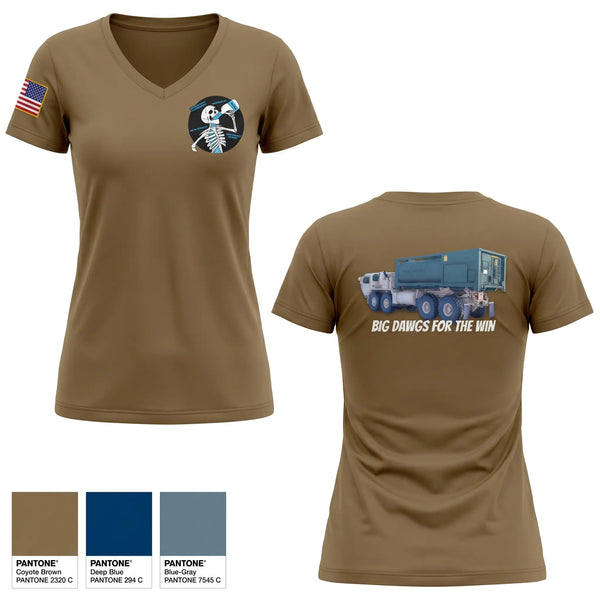 Womens Short Sleeve Vneck Shirt, Water dawgs 4-1, Army, Teamtime, Team time, sublimation, custom sports apparel, team uniforms, spirit wear, spiritwear, sports uniforms, custom shirts, team store, custom team store, fundraiser sports, apparel fundraiser
