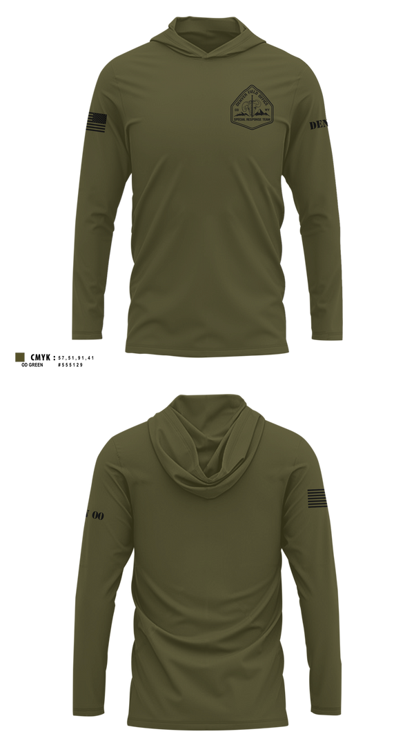 Long Sleeve Hooded Sun Shirt, Denver Special Response Team, Police, Teamtime, Team time, sublimation, custom sports apparel, team uniforms, spirit wear, spiritwear, sports uniforms, custom shirts, team store, custom team store, fundraiser sports, apparel fundraiser