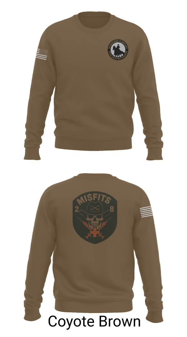 Crew Neck Sweatshirt, 2-8 Cav, HHC, Medic Platoon, , Teamtime, Team time, sublimation, custom sports apparel, team uniforms, spirit wear, spiritwear, sports uniforms, custom shirts, team store, custom team store, fundraiser sports, apparel fundraiser