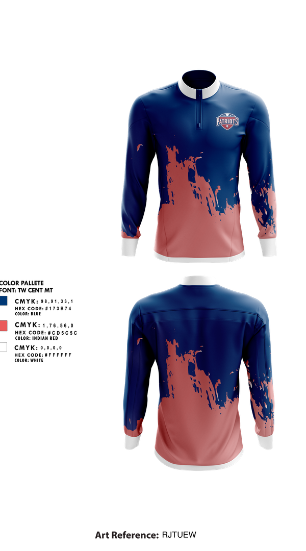 Quarter Zip Jacket, BP Patriots Golf, Golf, Teamtime, Team time, sublimation, custom sports apparel, team uniforms, spirit wear, spiritwear, sports uniforms, custom shirts, team store, custom team store, fundraiser sports, apparel fundraiser