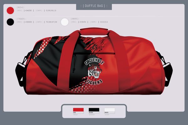 Duffle Bag, Circleville Tigers, Spirit Store, Teamtime, Team time, sublimation, custom sports apparel, team uniforms, spirit wear, spiritwear, sports uniforms, custom shirts, team store, custom team store, fundraiser sports, apparel fundraiser