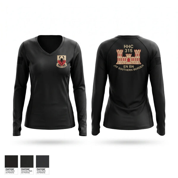 Womens Long Sleeve Vneck Shirt, 315, Army, Teamtime, Team time, sublimation, custom sports apparel, team uniforms, spirit wear, spiritwear, sports uniforms, custom shirts, team store, custom team store, fundraiser sports, apparel fundraiser