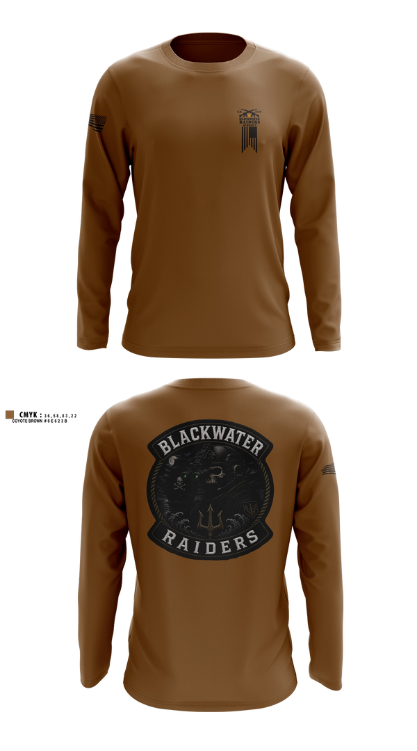 Long Sleeve Performance Shirt, Blackwater Raiders Airsoft, Marines, Teamtime, Team time, sublimation, custom sports apparel, team uniforms, spirit wear, spiritwear, sports uniforms, custom shirts, team store, custom team store, fundraiser sports, apparel fundraiser