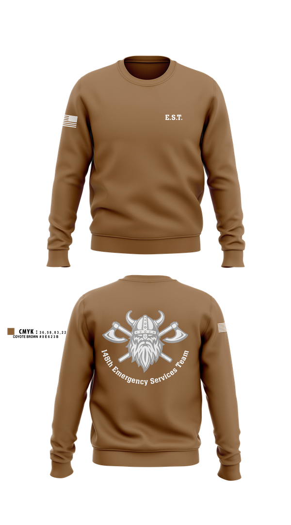 Crew Neck Sweatshirt, 148th E.S.T., Police, Teamtime, Team time, sublimation, custom sports apparel, team uniforms, spirit wear, spiritwear, sports uniforms, custom shirts, team store, custom team store, fundraiser sports, apparel fundraiser