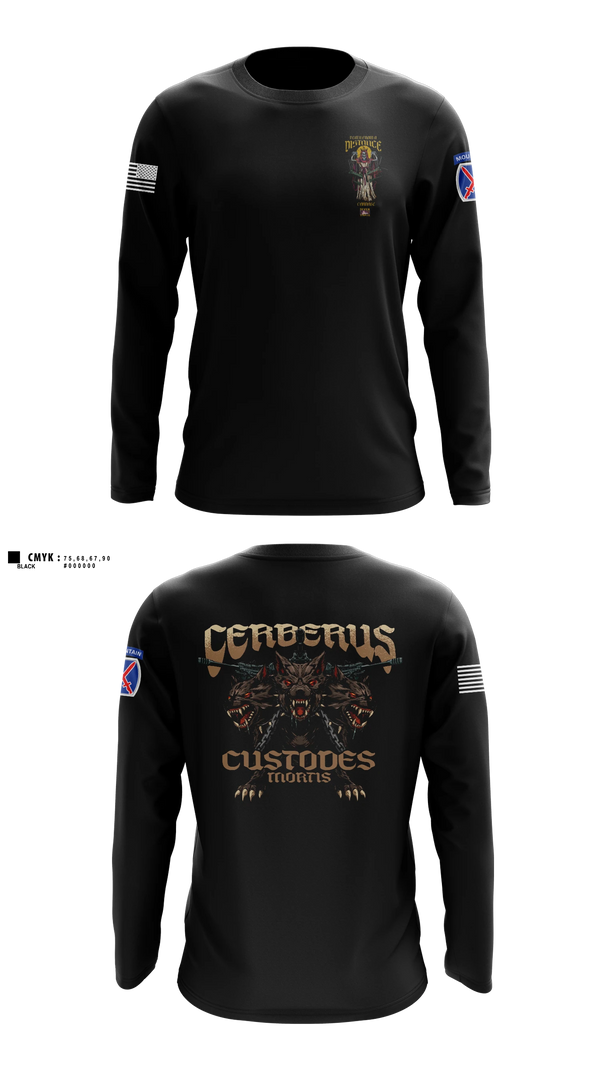 Long Sleeve Performance Shirt, Cerberus Platoon C 3-6, Army, Teamtime, Team time, sublimation, custom sports apparel, team uniforms, spirit wear, spiritwear, sports uniforms, custom shirts, team store, custom team store, fundraiser sports, apparel fundraiser