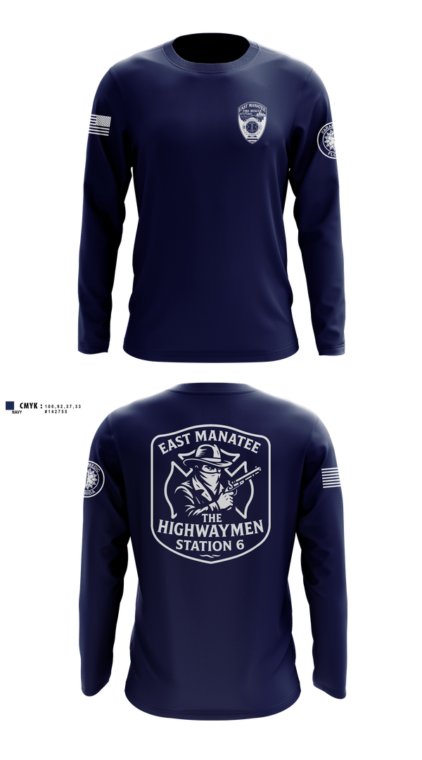 Long Sleeve Performance Shirt, East Manatee, Fire Department, Teamtime, Team time, sublimation, custom sports apparel, team uniforms, spirit wear, spiritwear, sports uniforms, custom shirts, team store, custom team store, fundraiser sports, apparel fundraiser