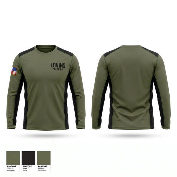 Long Sleeve Performance Shirt, Lovins, Police, Teamtime, Team time, sublimation, custom sports apparel, team uniforms, spirit wear, spiritwear, sports uniforms, custom shirts, team store, custom team store, fundraiser sports, apparel fundraiser