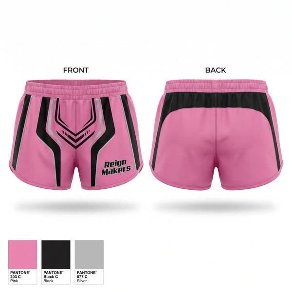 Womens Shorts, Reign Makers, Women's Basketball, Teamtime, Team time, sublimation, custom sports apparel, team uniforms, spirit wear, spiritwear, sports uniforms, custom shirts, team store, custom team store, fundraiser sports, apparel fundraiser