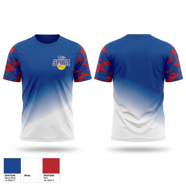 Soft Poly Tee Cotton Like Feel, Spirit, Softball, Teamtime, Team time, sublimation, custom sports apparel, team uniforms, spirit wear, spiritwear, sports uniforms, custom shirts, team store, custom team store, fundraiser sports, apparel fundraiser
