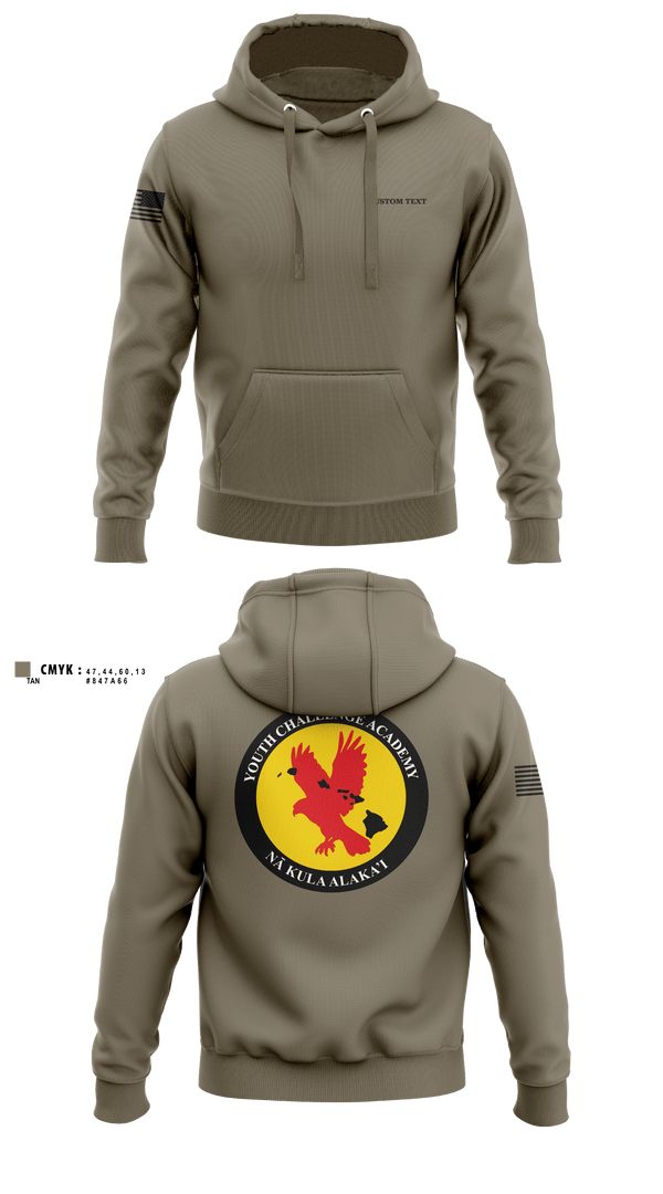 Hoodie, Youth Challenge Academy, National Guard, Teamtime, Team time, sublimation, custom sports apparel, team uniforms, spirit wear, spiritwear, sports uniforms, custom shirts, team store, custom team store, fundraiser sports, apparel fundraiser